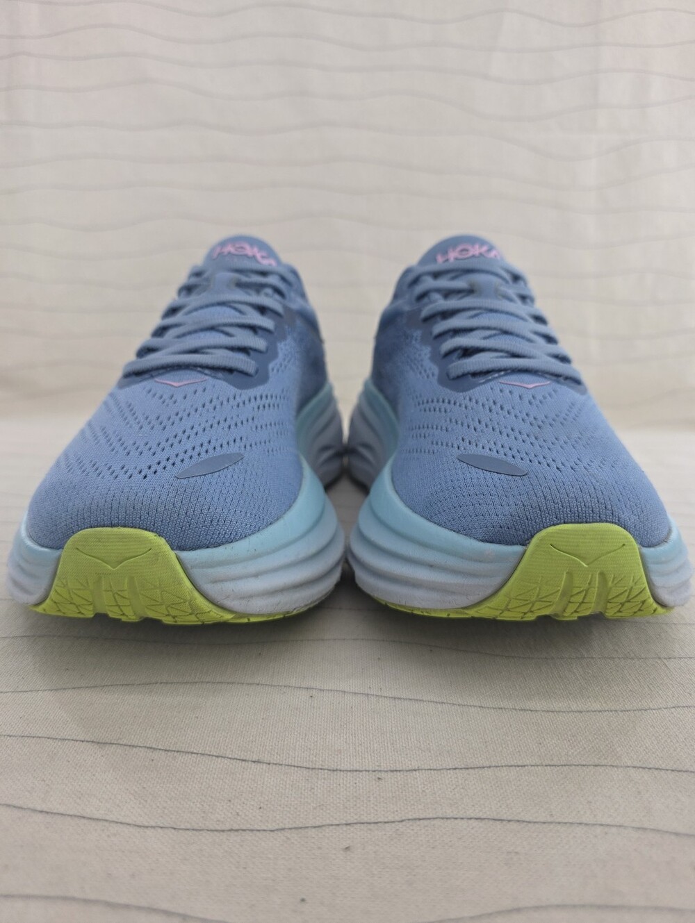 Hoka One One Womens Bondi 8 Blue Running Sneakers Shoes 1127954 Size 8.5D Wide - Picture 4 of 13